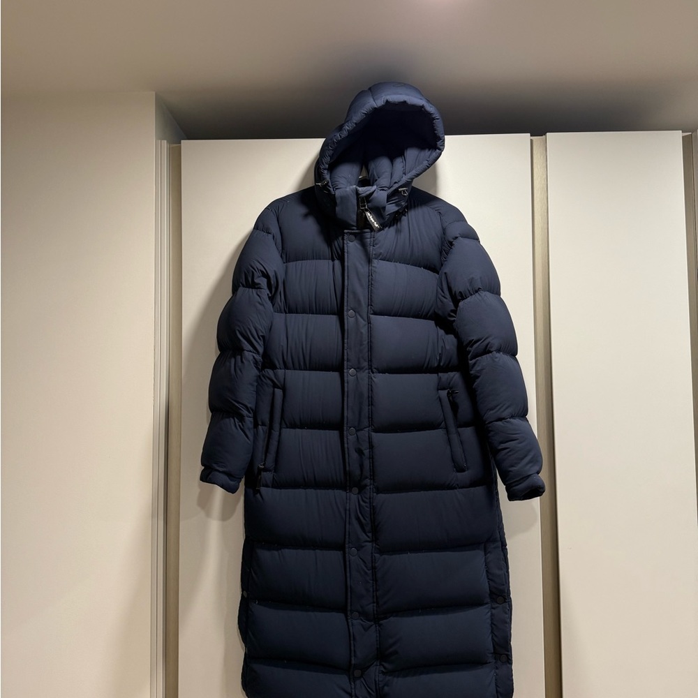 Aritzia Navy Long Super Puff
